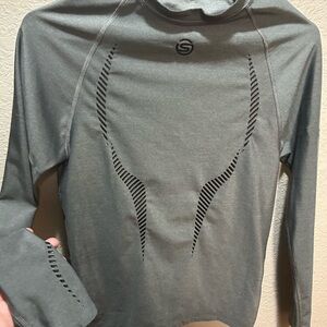 Gray Women's Athletic Skins Muscle Tee